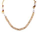 Glittering Bezel Set CZ Gold Necklace - FH7