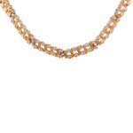 Glittering Bezel Set CZ Gold Necklace - FH7 - Image 3