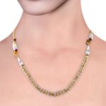 Glittering Bezel Set CZ Gold Necklace - FH7 - Image 2