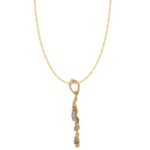 Sparkling Curved Design Baguette Diamond Pendant-DPD33 - Image 2