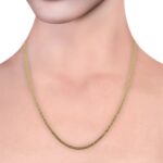 Glossy Finish Flat Links Gold Chain - CH3420 - Image 2