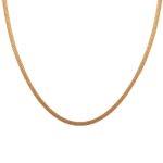 Glossy Finish Flat Links Gold Chain - CH3420 - Image 3