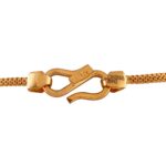 Glossy Diamond Cut Sand Blast Finish Drop Gold Ball Chain And Earrings Set- FCH157 - Image 2
