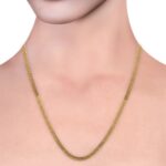 Glossy Finish Flat Links Gold Chain - CH3337 - Image 2
