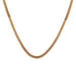 Glossy Finish Flat Links Gold Chain - CH3337 - Image 3