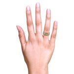 Glittering Flush Prong Set Cluster Round With Pear Cut Diamond Ring - DR123 - Image 3