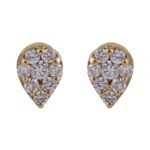 Drop Design Pressure Prong Set Daimond Stud Earring-DTP194