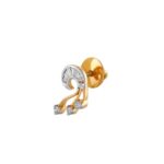 Glittering Channel Set Baguette With Prong Set Round Diamond Earring - DTP201 - Image 2