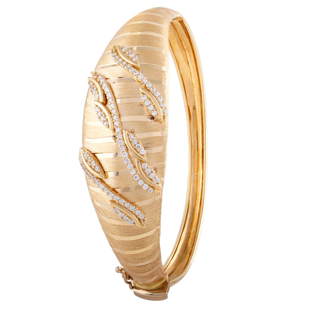 Glossy-Brush-Polish-Cluster-CZ-Gold-Bracelet-1.jpg