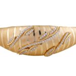 Glossy Brush Polish Cluster CZ Gold Bracelet - FBR36 - Image 2