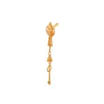 Glossy Diamond Cut Long Gold Earring - TP9211 - Image 4