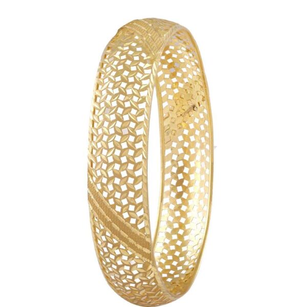 Glossy Finish Jali Work Design Gold Bangles For Women-BG1418