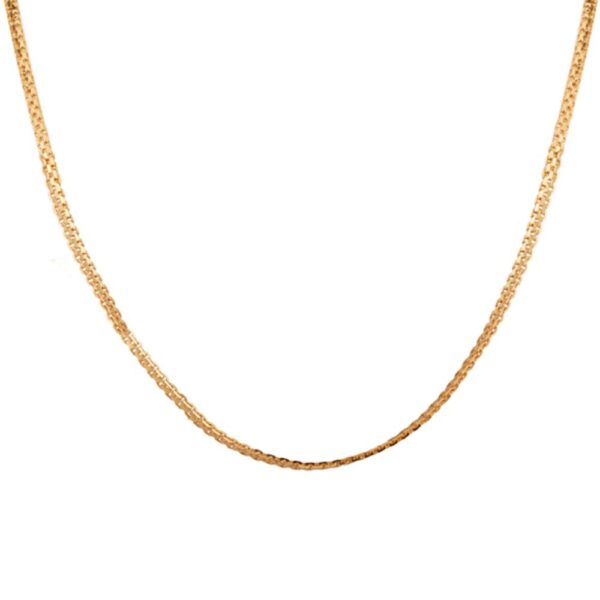 Glossy Finish Round Links Gold Chain - CH3414