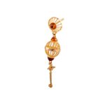 Glossy Multicolour Enamel Drop Gold Ball Earring - TP9277 - Image 4