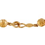 Glossy Sand Blast Diamond Cut Gold Ball Braceet - LBR238 - Image 2