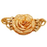 Latest Rose Design Glossy Finish Gold Bracelet - LBR234 - Image 2