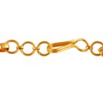 Latest Rose Design Glossy Finish Gold Bracelet - LBR234 - Image 3