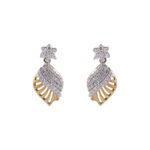 Sparkling Matte Finish Leafy Design CZ Studded Gold Mangalsutra Set-FPS328 - Image 4