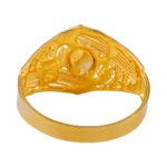Glossy Spiral Embossed Beads Gold Ring - LR4620 - Image 4