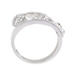 Glossy Glittering Pressure Set Curve Cluster Diamond Ring - DR108 - Image 3