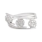 Glossy Glittering Pressure Set Curve Cluster Diamond Ring - DR108 - Image 4