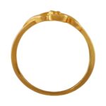 Glossy Finish Knot Floral Gold Ring - LR4718 - Image 2