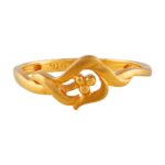Glossy Finish Knot Floral Gold Ring - LR4718 - Image 3