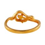 Glossy Finish Knot Floral Gold Ring - LR4718 - Image 4