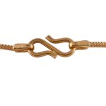 Glossy Sand Blast Finish Connected Drop Gold Ball Mangalsutra - MS1495 - Image 2