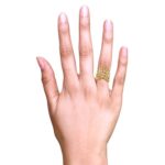 Glossy Finish Diamond Cut Layer Wave Gold Ring - LR4580 - Image 4