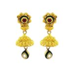 Traditional Yellow Gold 22kt CZ Jhumka Earring- ATOP0011