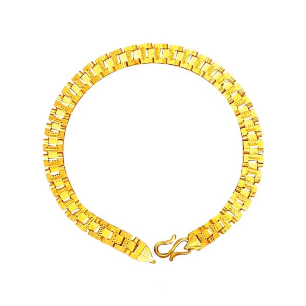 22K yellow gold link bracelets for men- BRB0062