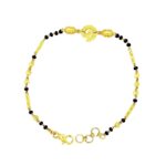 Delicate swirl yellow 22k mangalsutra- BRB0089