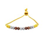 Stunning three tone gold 22k bead bracelet- BRB0097