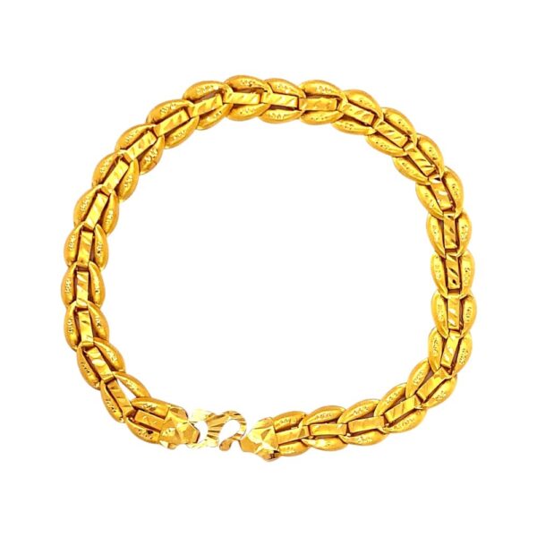 Traditional Yellow Gold 22kt Link Bracelet For Him- BRB00159