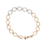 Delicate rose gold 18K link bracelet