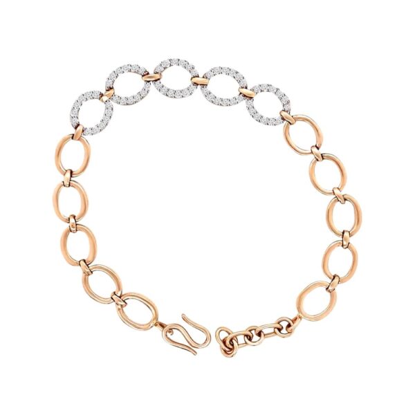 Delicate rose gold 18K link bracelet