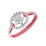 Geometric Framing Rose Gold 18kt Diamond Ring- DRN0015