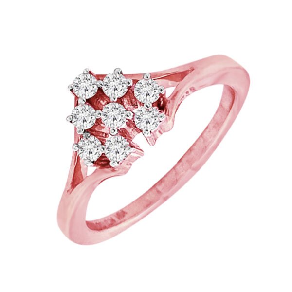 Spiritual cutout rose gold 18kt diamond ring- DRN0049