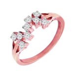 Delicate Traditional Rose Gold 18kt Diamond Ring- DRN0061