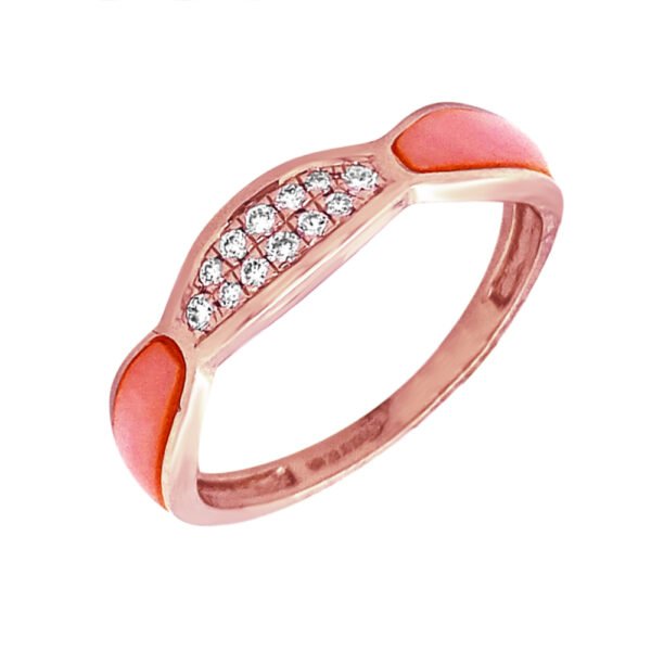 Glittering rose gold 18kt Diamond ring- DRN0066