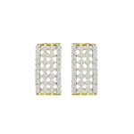 Dazzling yellow gold 18kt diamond bali earring- DTO0033