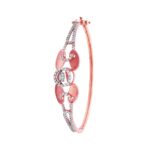 Delicate rose gold 18k cz oval bracelet - FBC0015
