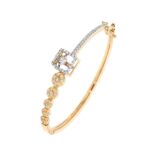 Delicate rose gold 18kt Cz oval bracelet- FBC0016