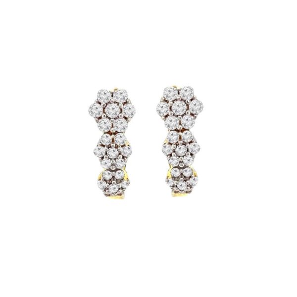 Stunning cluster casual wear 22kt yellow gold Cz Bali- FBL0006