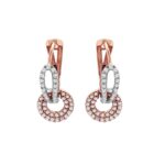 Delicate rose gold 18kt Cz stud earring- FBT0002