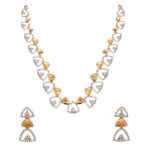 Fancy rose gold 18kt Cz necklace set- FNA0006