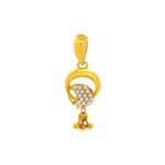 Elegant casual wear 22kt yellow gold Cz Pendant- FPST0072