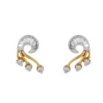 Glittering Channel Set Baguette With Prong Set Round Diamond Earring - DTP201