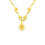 Elegant Floral Yellow Gold 22kt Necklace- HAR0312